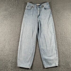 Levi's Premium Balloon Leg Jeans Womens 25 Light Wash Denim Pants Baggy